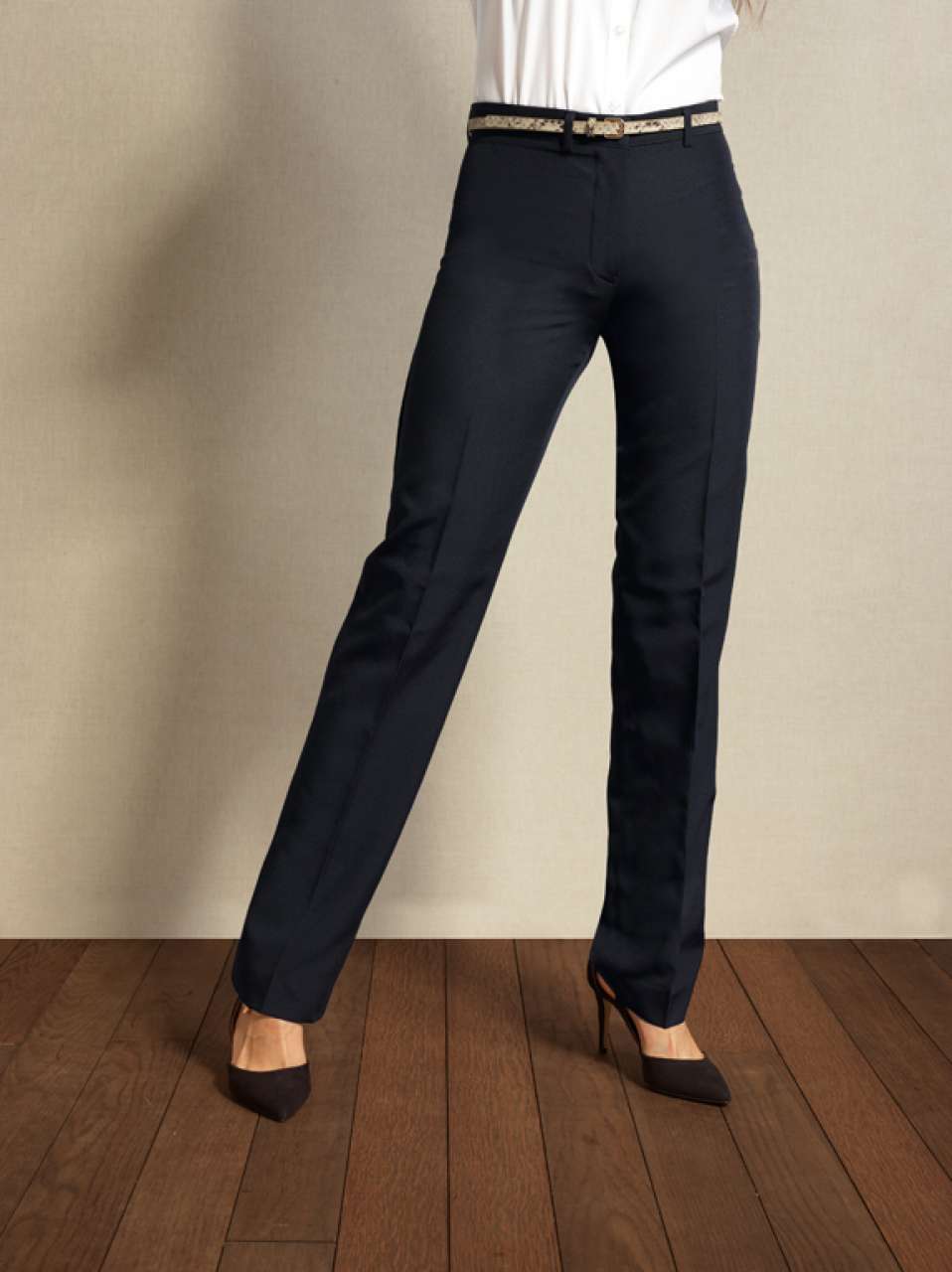 LADIES’ POLYESTER LONG LEG TROUSERS