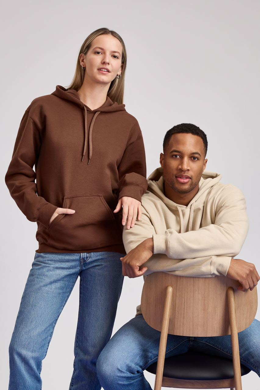 gisf500 SOFTSTYLE® MIDWEIGHT FLEECE ADULT HOODIE