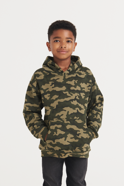 awjh014j KIDS CAMO HOODIE