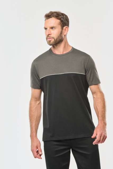 wk304 UNISEX ECO-FRIENDLY SHORT SLEEVE TWO-TONE T-SHIRT