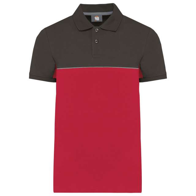 UNISEX ECO-FRIENDLY TWO-TONE SHORT SLEEVE POLO SHIRT
