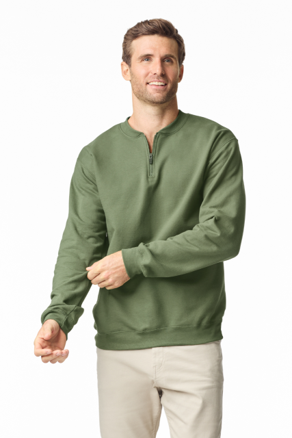 GISF008 SOFTSTYLE MIDWEIGHT ADULT FLEECE 1/4 ZIP SWEATSHIRT