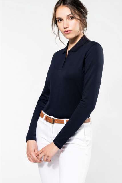 PK203 LADIES' LONG-SLEEVED SUPIMA® POLO SHIRT