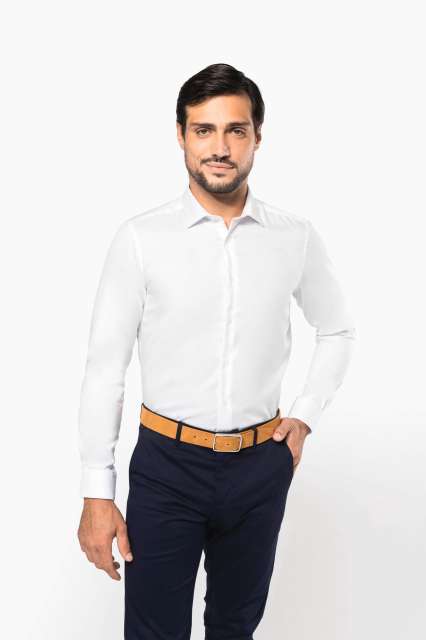 PK502 MEN'S PINPOINT OXFORD LONG-SLEEVED SHIRT
