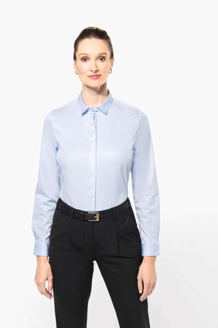pk507 LADIES' LONG-SLEEVED TWILL SHIRT