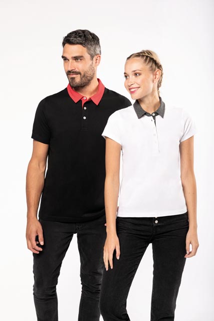 MEN'S TWO-TONE JERSEY POLO SHIRT