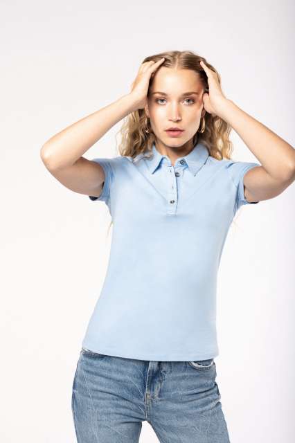 LADIES' SHORT SLEEVED JERSEY POLO SHIRT