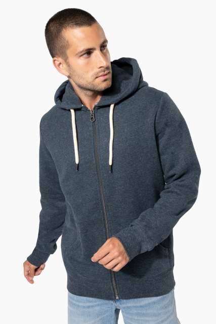 KV2306 MEN’S VINTAGE ZIPPED HOODED SWEATSHIRT