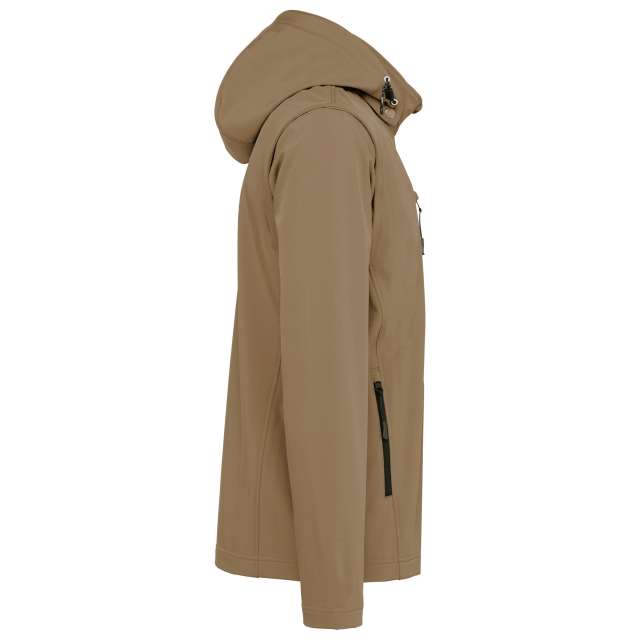 UNISEX 3-LAYER SOFTSHELL HOODED JACKET WITH REMOVABLE SLEEVES