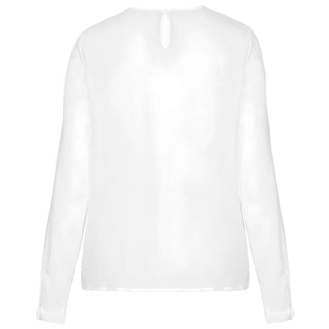 LADIES' LONG-SLEEVED CREPE BLOUSE