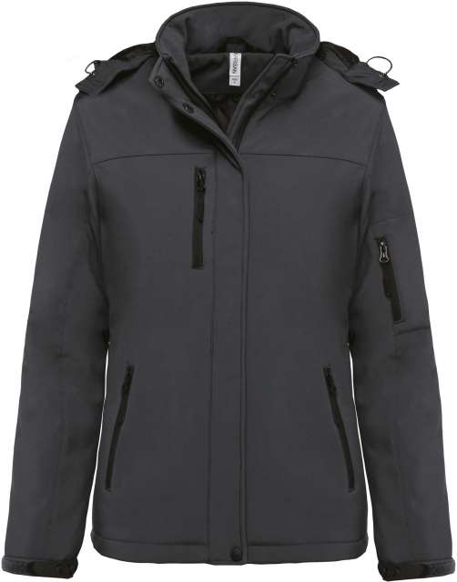 LADIES’ HOODED SOFTSHELL LINED PARKA