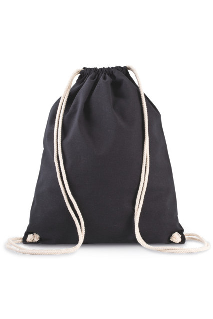 KI0139 ORGANIC COTTON BACKPACK WITH DRAWSTRING CARRY HANDLES
