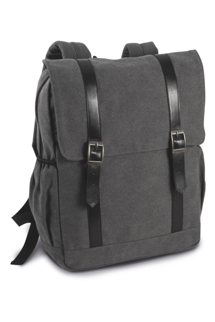 KI0143 FLAP-TOP CANVAS BACKPACK