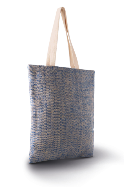 ki0226 100% NATURAL YARN DYED JUTE BAG