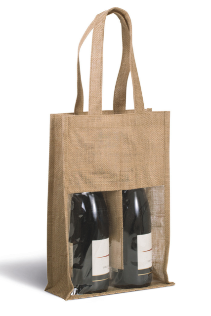 ki0268 JUTE BOTTLE BAG