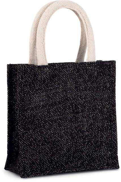 JUTE CANVAS TOTE SHOPPING BAG - SMALL