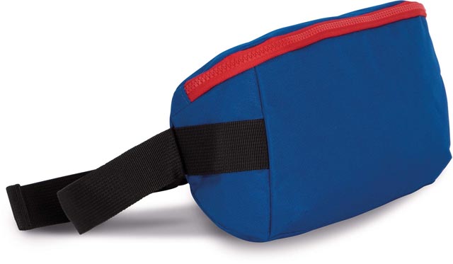 SADDLEBAG WITH MODERN FASTENING IN CONTRASTING COLOURS