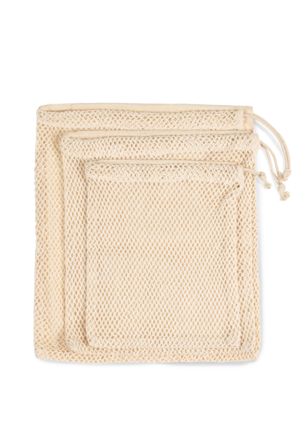 ki0734 MESH BAG WITH DRAWSTRING CARRY HANDLE