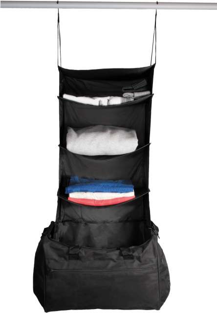 TRAVEL BAG WITH BUILT-IN SHELVES