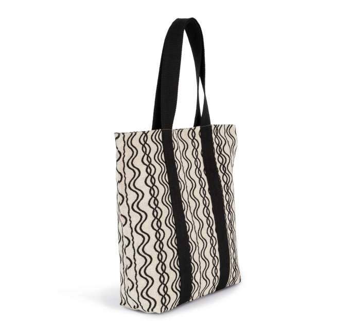 RECYCLED SHOPPING BAG - WAVY PATTERN