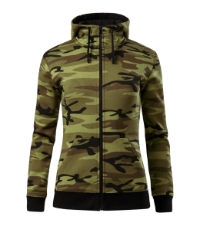 Camo Zipper Felső női