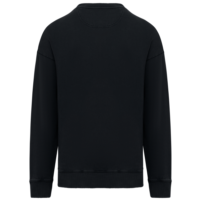 UNISEX WASHED EFFECT OVERSIZE ROUND NECK SWEATSHIRT