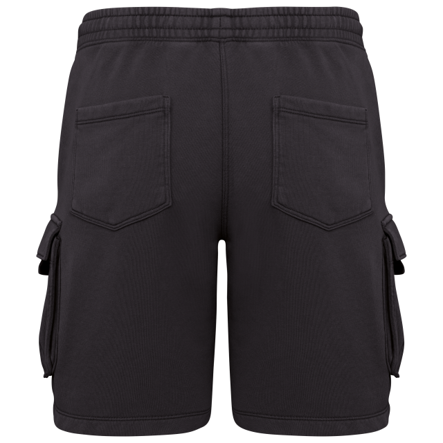 MEN’S FRENCH TERRY WASHED EFFECT CARGO SHORTS