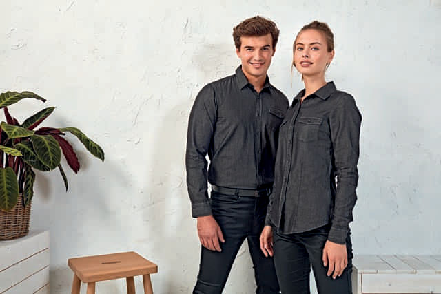 MEN’S JEANS STITCH DENIM SHIRT