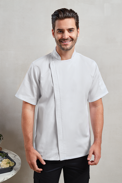 PR906 CHEF'S ZIP-CLOSE SHORT SLEEVE JACKET
