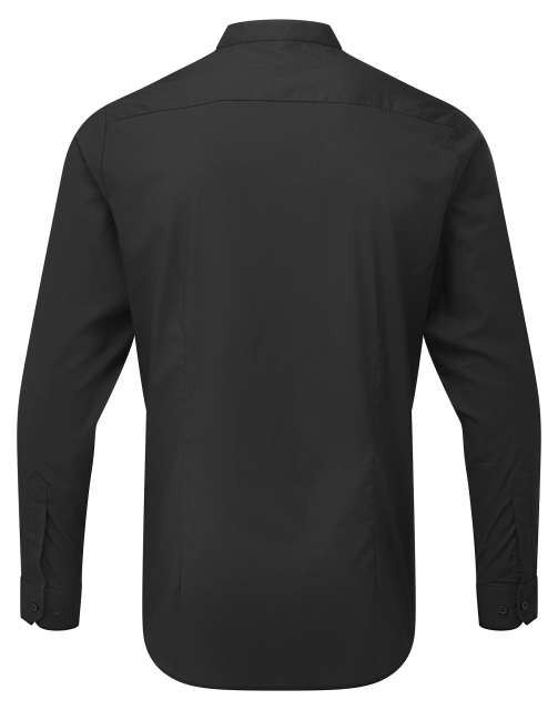 BANDED COLLAR 'GRANDAD' LONG SLEEVE SHIRT