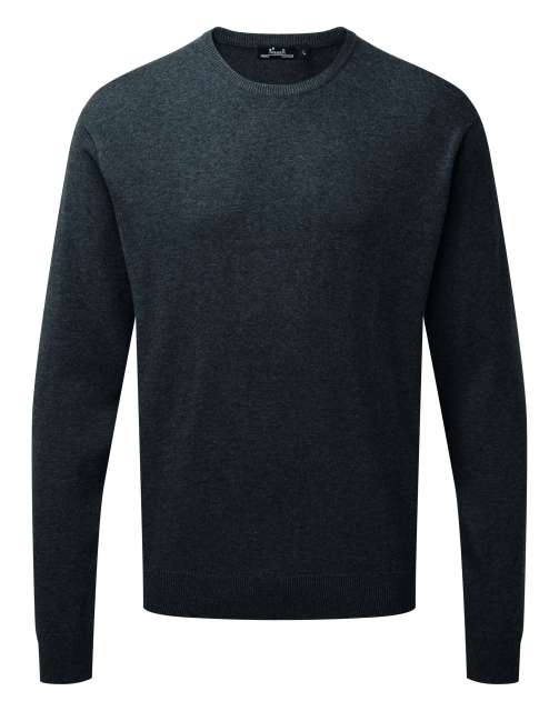 MEN'S CREW NECK COTTON RICH KNITTED SWEATER