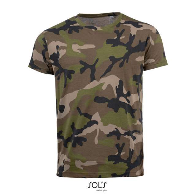 SOL'S CAMO MEN -KÖRNYAKÚ PÓLÓ