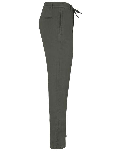 ECO-FRIENDLY MEN'S LINEN WASHED EFFECT TROUSERS