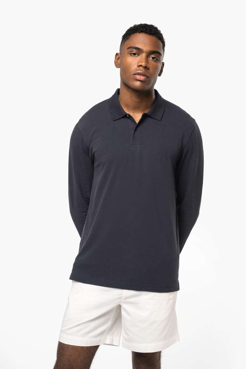 ka2027 MEN’S ORGANIC 180 PIQUÉ POLO SHIRT LONG SLEEVES