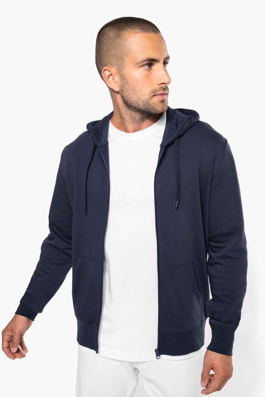ka4030 MEN'S ECO-FRIENDLY HOODED SWEATSHIRT WITH ZIP FASTENING