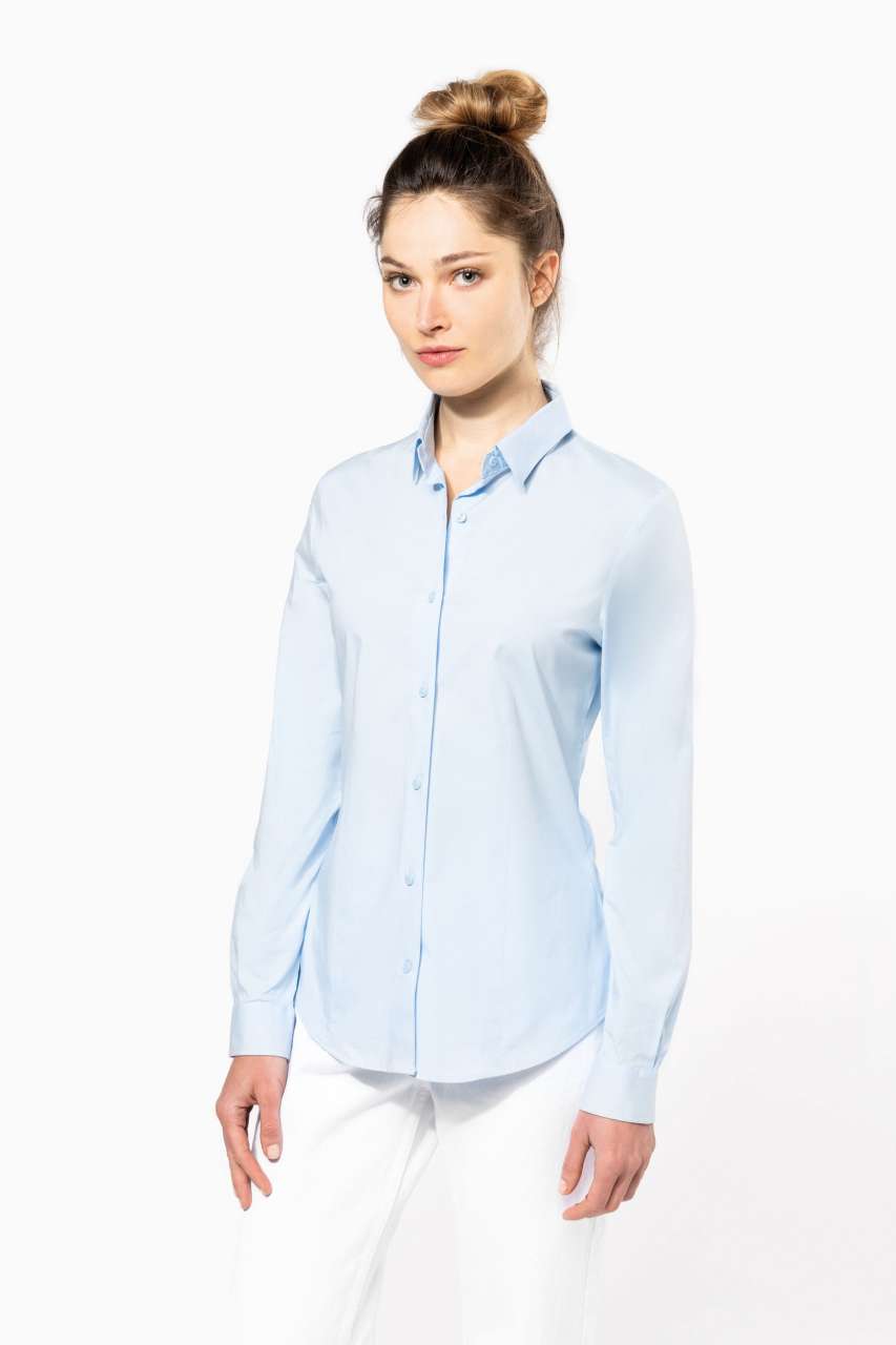 ka530 LADIES' LONG-SLEEVED STRETCH SHIRT