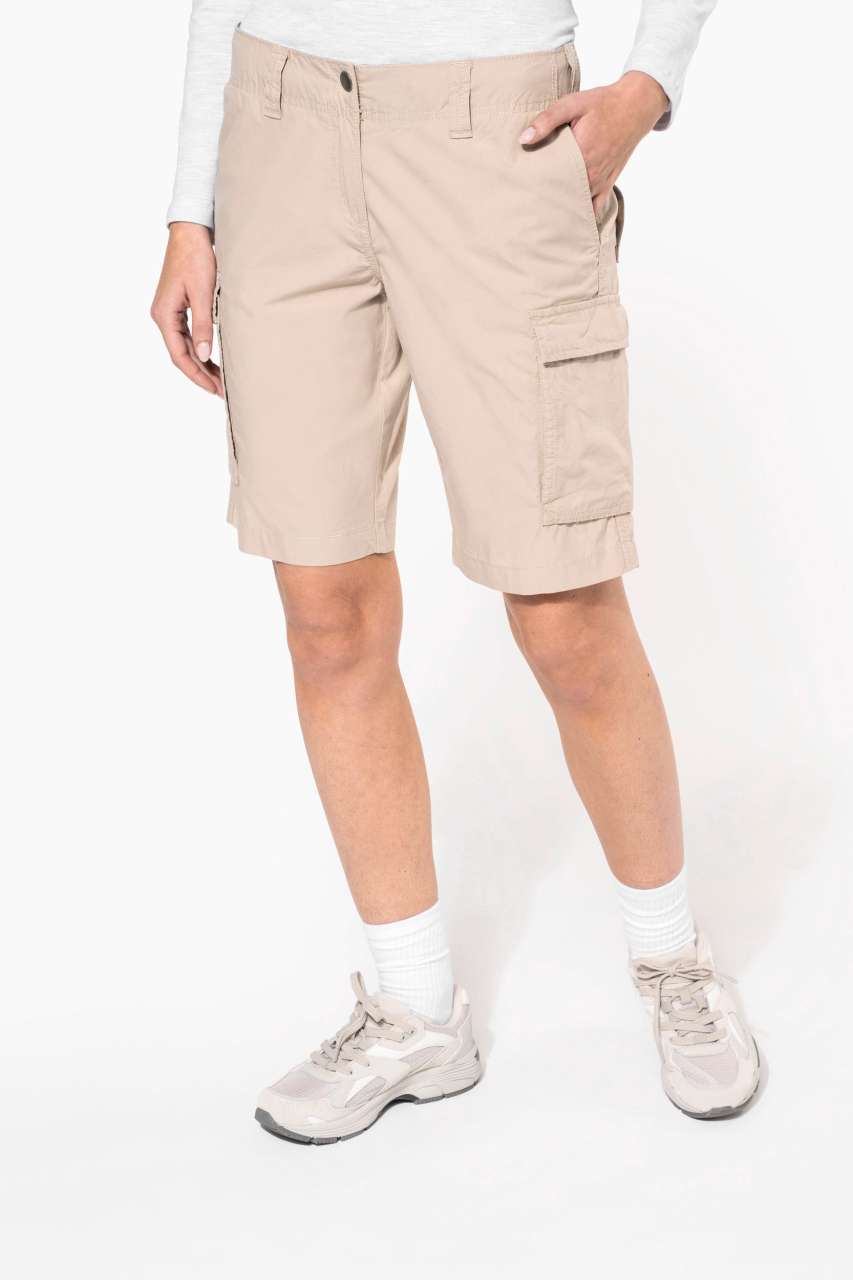 ka756 LADIES' LIGHTWEIGHT MULTIPOCKET BERMUDA SHORTS