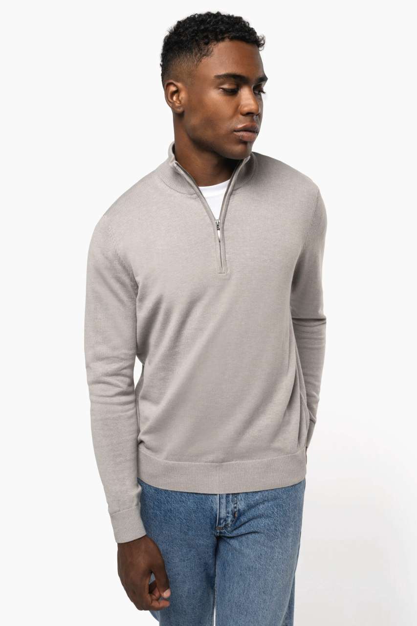 ka970 MEN'S ZIP NECK JUMPER