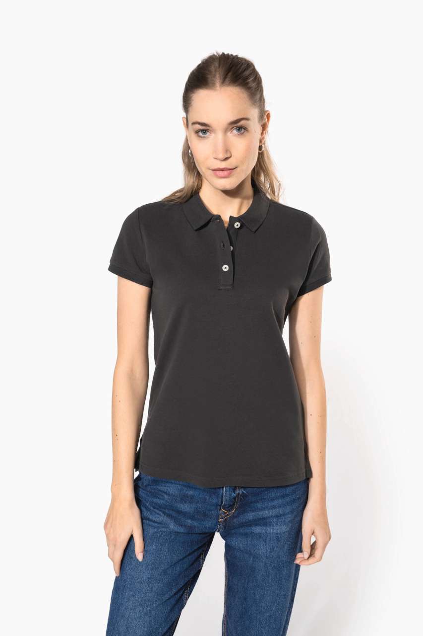 kv2207 LADIES' VINTAGE SHORT SLEEVE POLO SHIRT