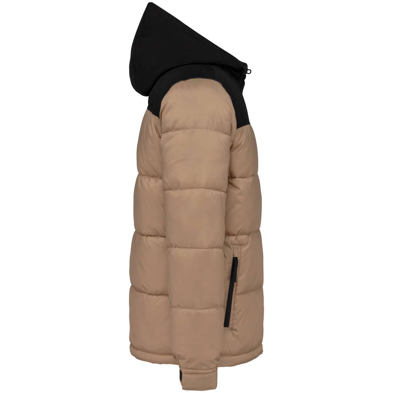 UNISEX BI-TONE PADDED JACKET WITH HOOD