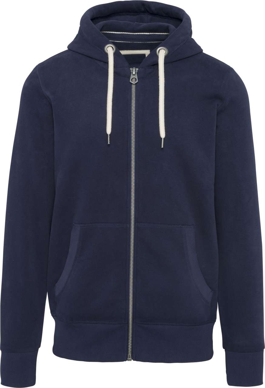 MEN’S VINTAGE ZIPPED HOODED SWEATSHIRT