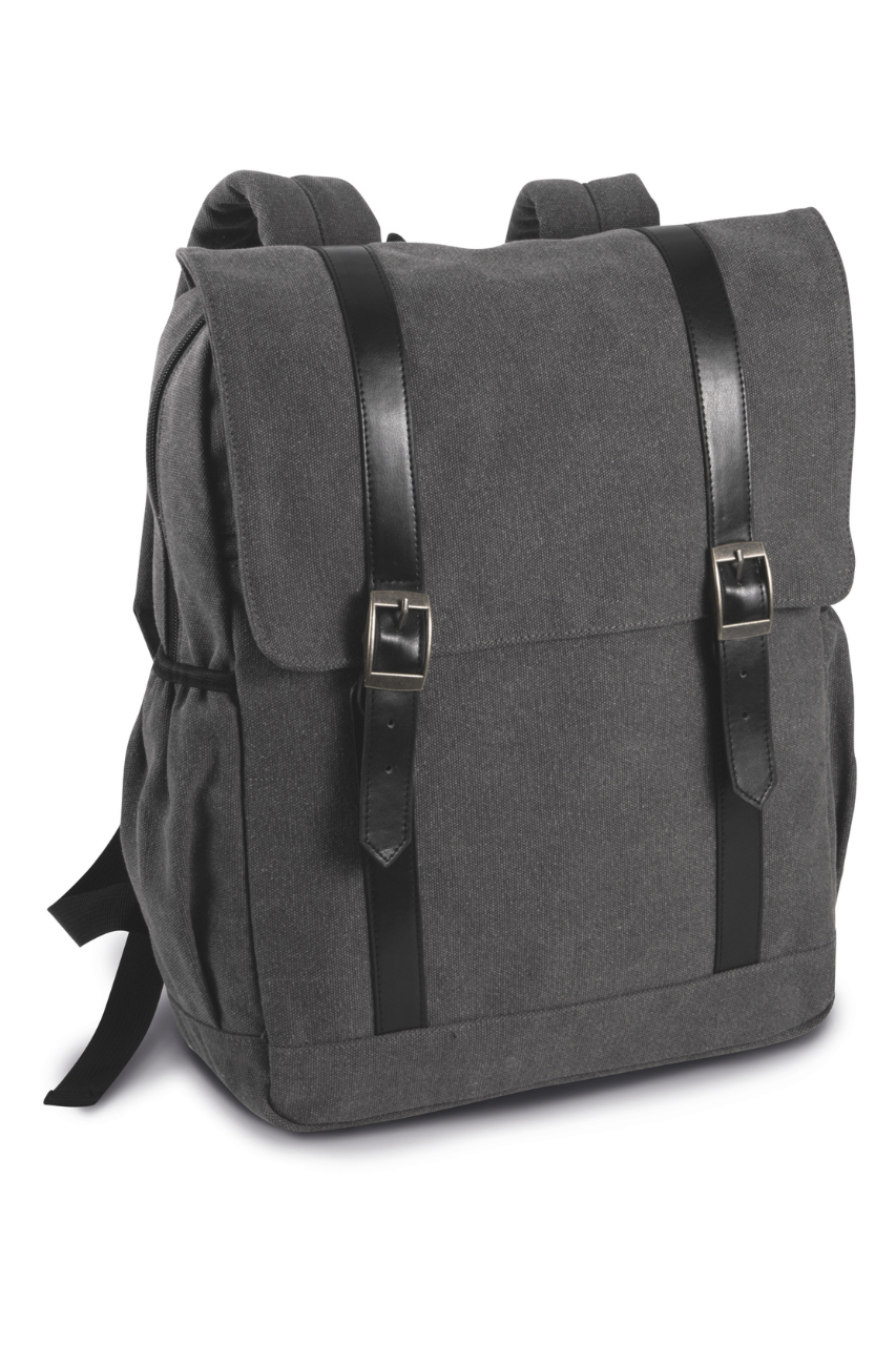 ki0143 FLAP-TOP CANVAS BACKPACK