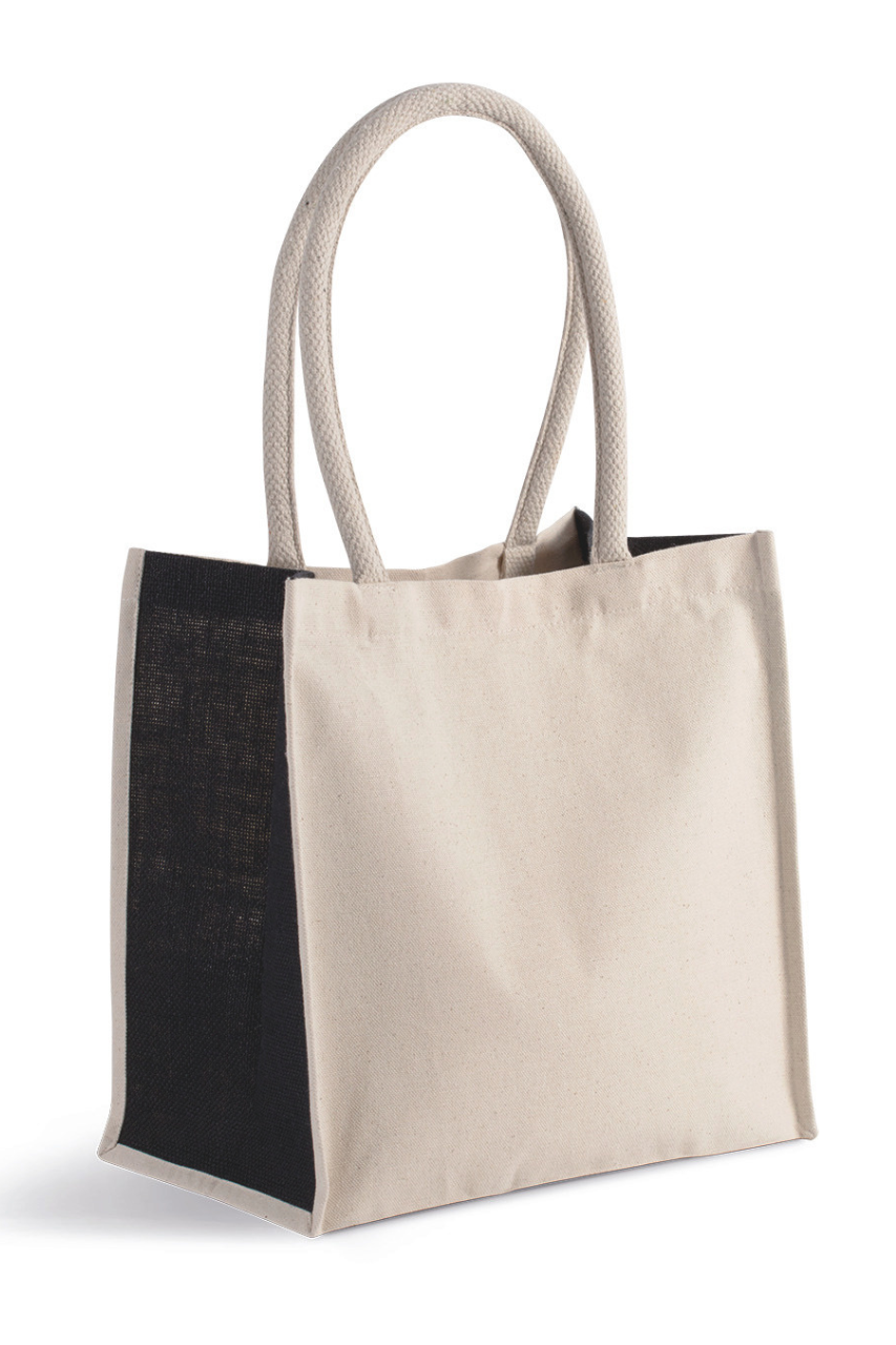ki0255 COTTON / JUTE TOTE BAG - 17L
