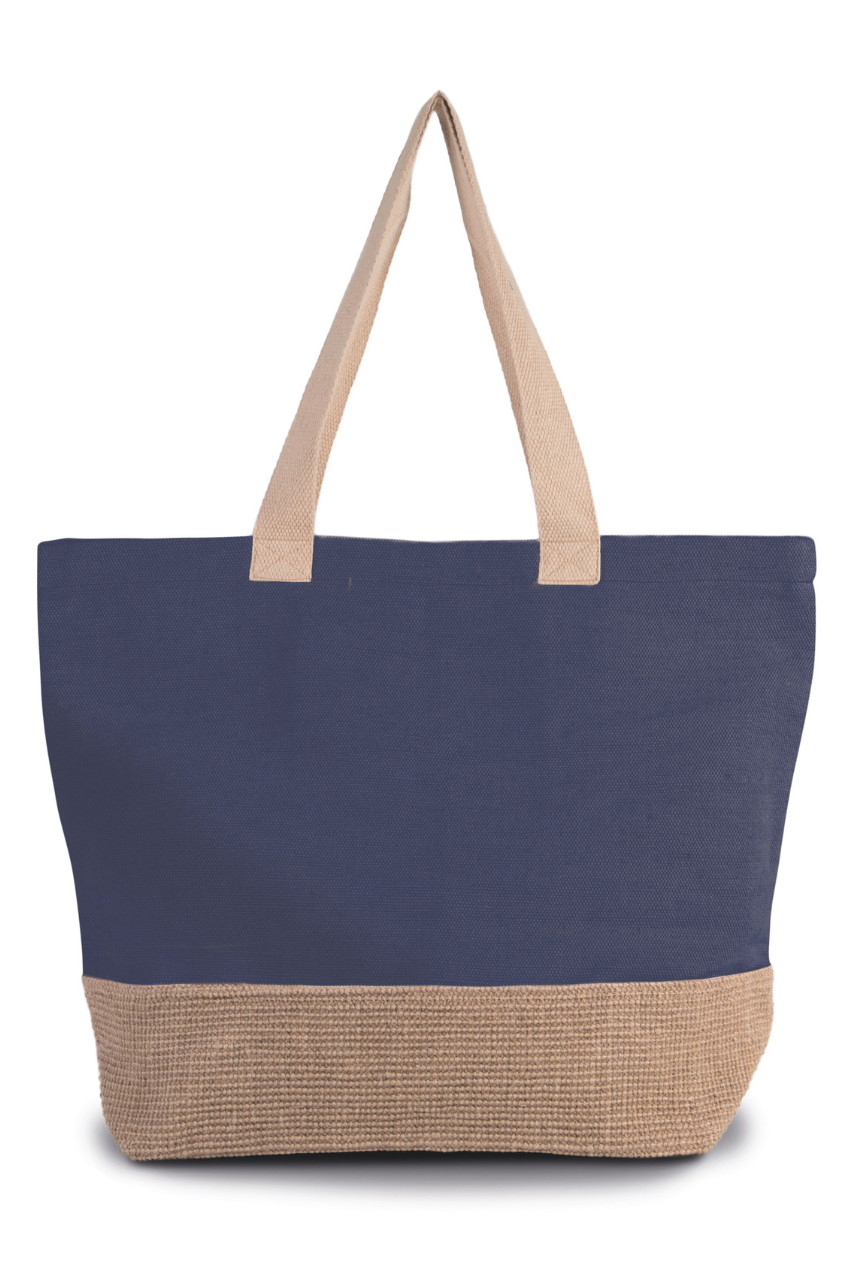 ki0258 RUSTIC JUCO HOLD-ALL SHOPPER BAG