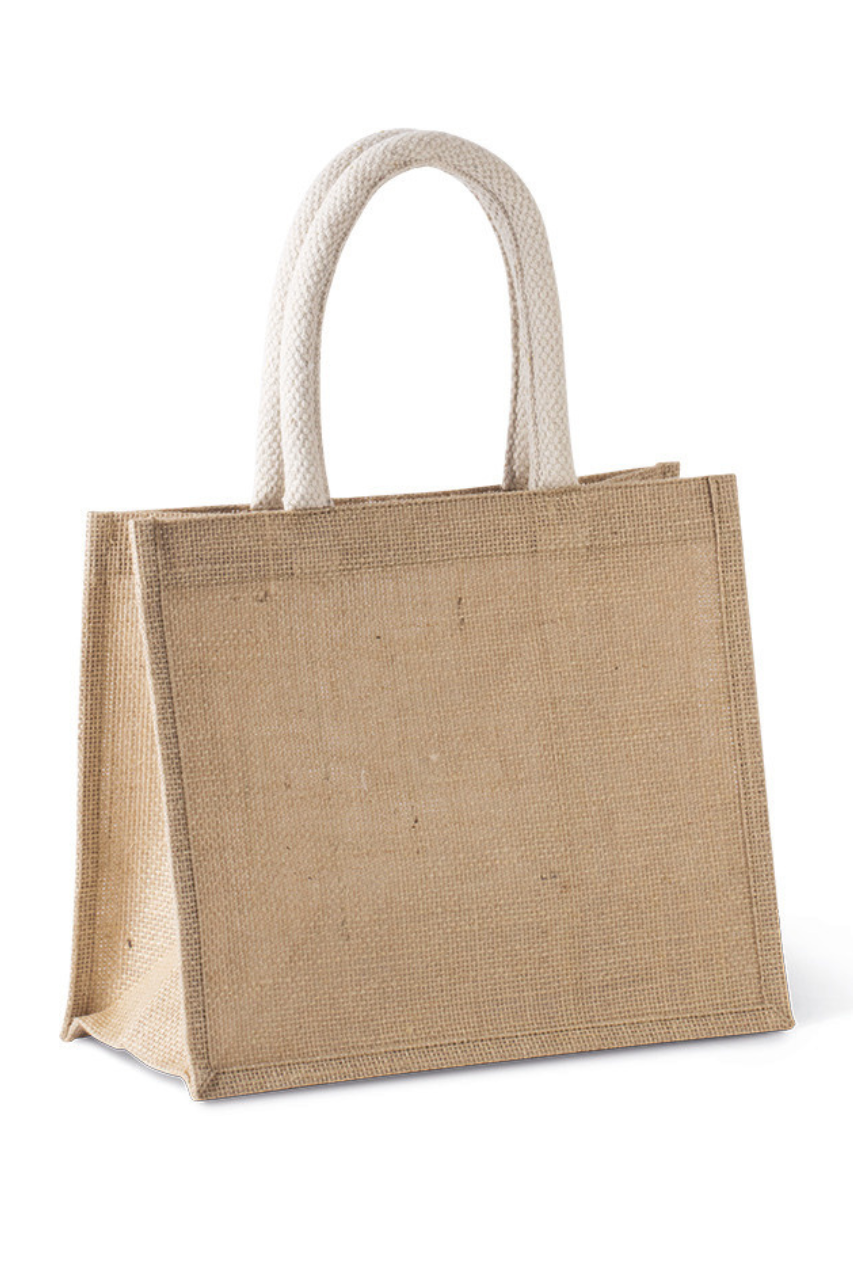 ki0273 JUTE CANVAS TOTE - MEDIUM