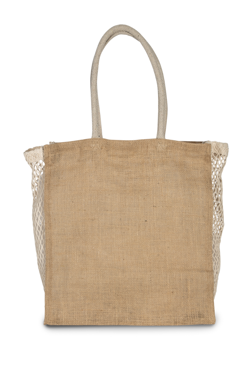 ki0281 SHOPPING BAG WITH MESH GUSSET