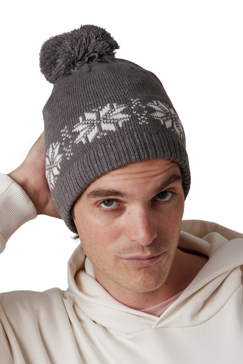 kp540 FAIR ISLE KNIT BEANIE