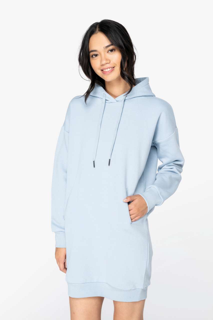 ns5005 LADIES' ECO-FRIENDLY HOODED SWEATSHIRT DRESS