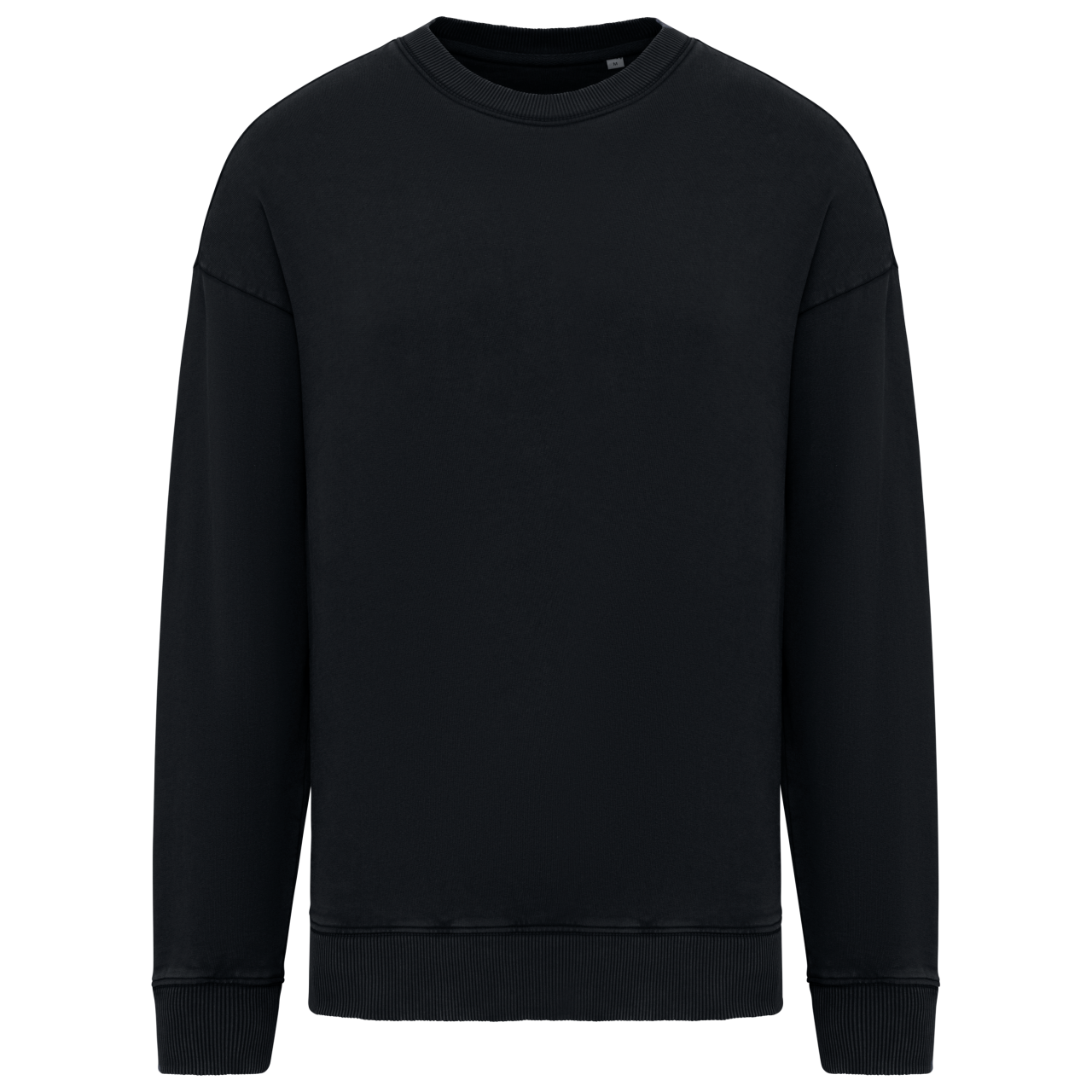 UNISEX WASHED EFFECT OVERSIZE ROUND NECK SWEATSHIRT