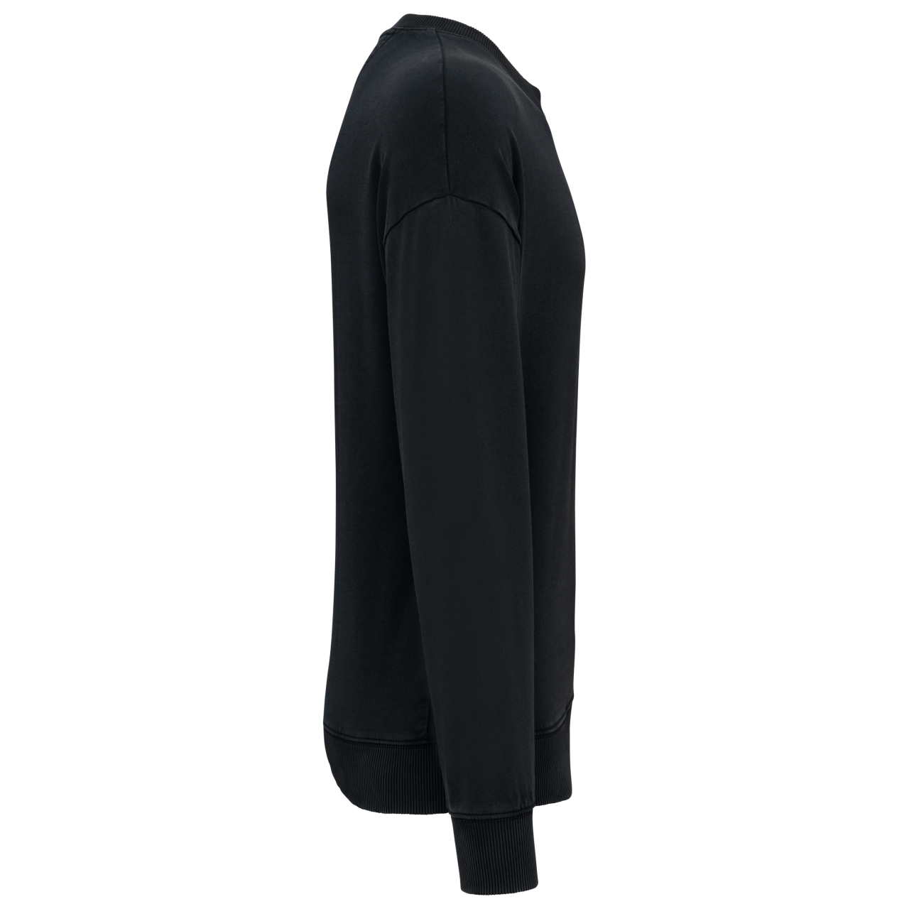 UNISEX WASHED EFFECT OVERSIZE ROUND NECK SWEATSHIRT